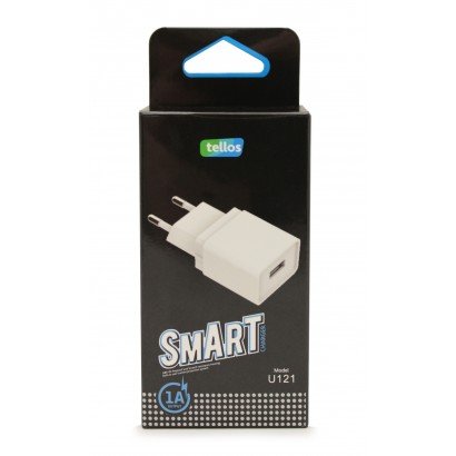 Įkroviklis buitinis Tellos su USB jungtimi U121 (1A)