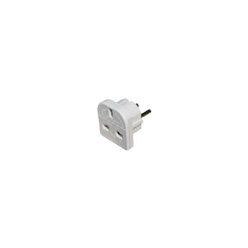 Įkrovimo adapteris UK-EUR baltas