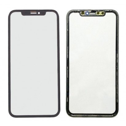 LCD stikliukas Apple iPhone 11 su rėmeliu ir OCA juodas V3