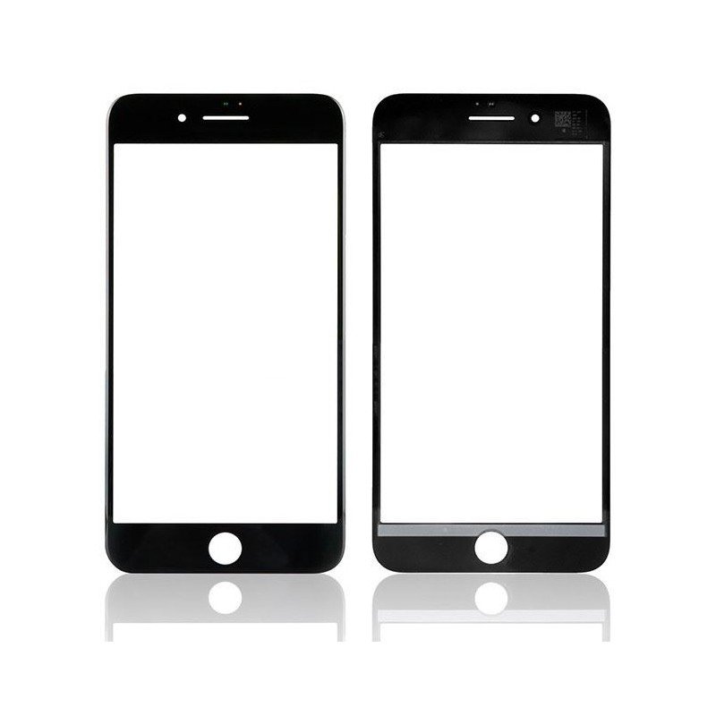 LCD stikliukas Apple iPhone 8 Plus su rėmeliu ir OCA juodas V2 ORG