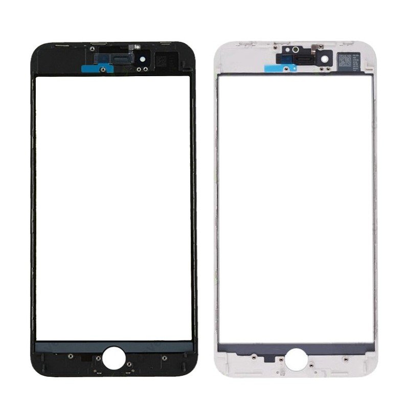 LCD stikliukas Apple iPhone 8 Plus su rėmeliu ir OCA juodas V3