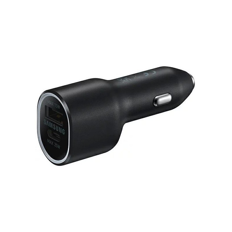 Įkroviklis automobilinis originalus Samsung EP-L4020NBEGEU 1xType-C 1xUSB-A juodas pakuotėje 40W