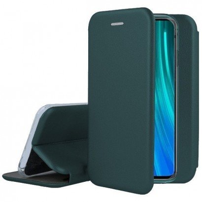 Dėklas Book Elegance Xiaomi Redmi Note 9 tamsiai žalias