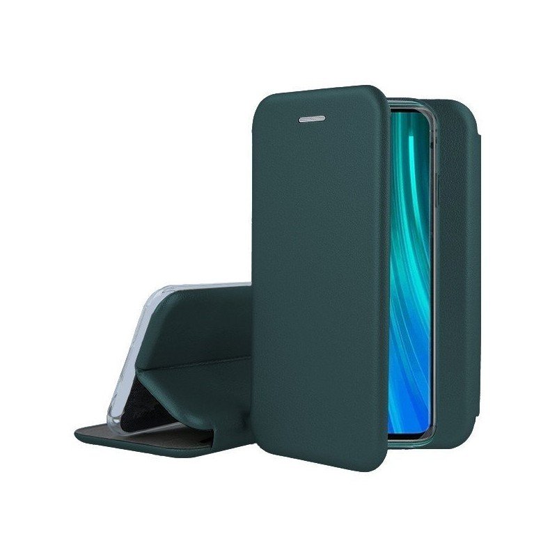 Dėklas Book Elegance Xiaomi Redmi Note 9 tamsiai žalias
