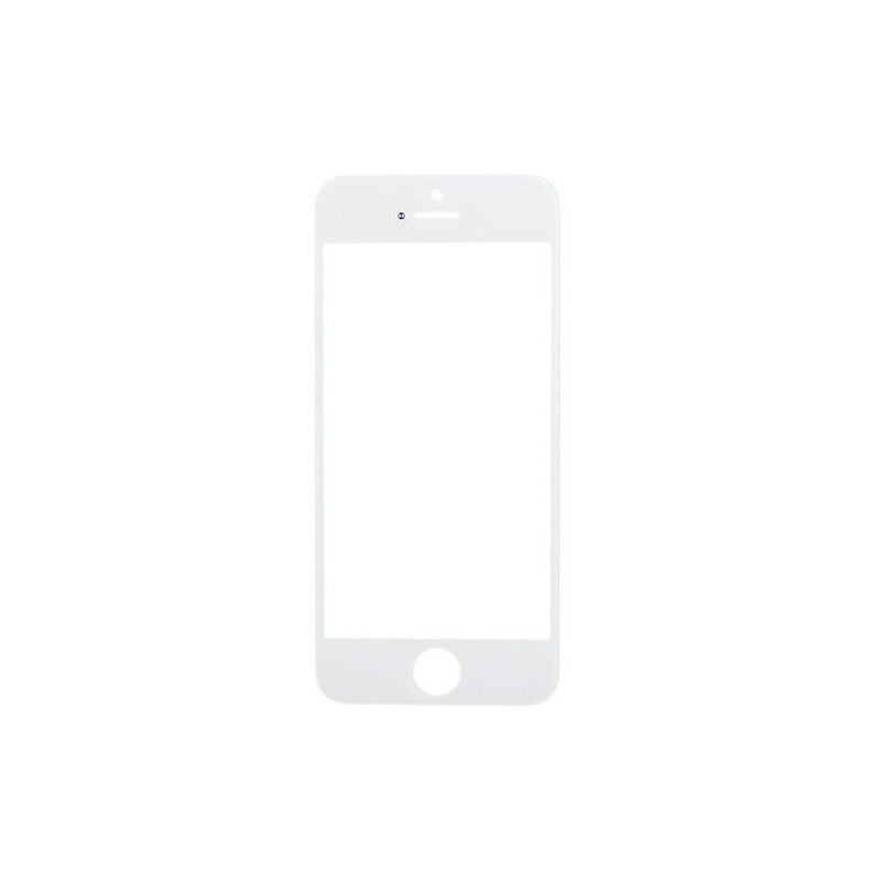 LCD stikliukas Apple iPhone 5S/SE su rėmeliu ir OCA baltas ORG