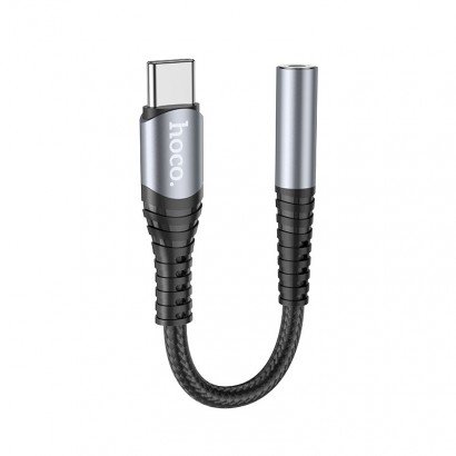 Audio adapteris Hoco LS33 Type-C to 3.5mm pilkas