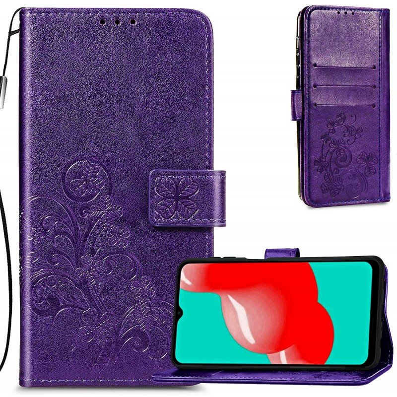 Dėklas Flower Book Samsung A225 A22 4G violetinis