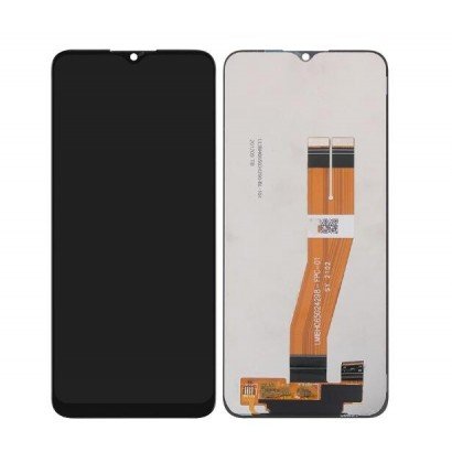 Ekranas Samsung A025 A02s/A037 A03s su lietimui jautriu stikliuku juodas ORG