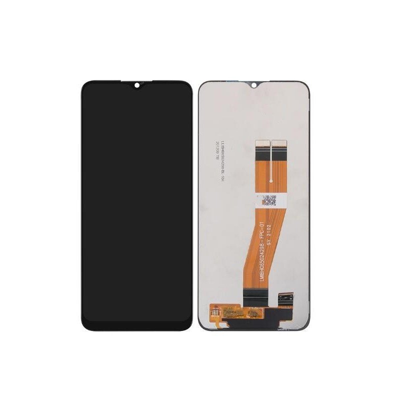 Ekranas Samsung A025 A02s/A037 A03s su lietimui jautriu stikliuku juodas ORG