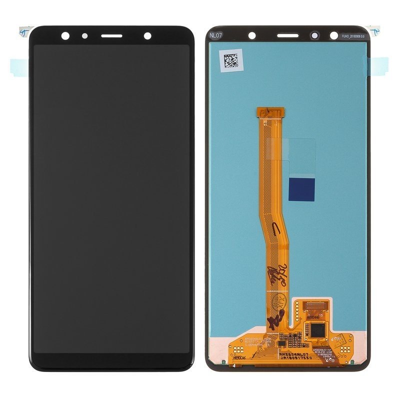 Ekranas Samsung A750 A7 2018 su lietimui jautriu stikliuku juodas OLED