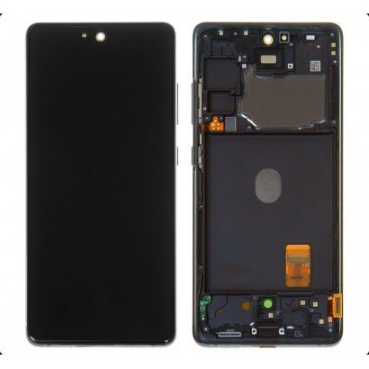 Ekranas Samsung G780 S20 FE su lietimui jautriu stikliuku ir rėmeliu juodas originalus (service