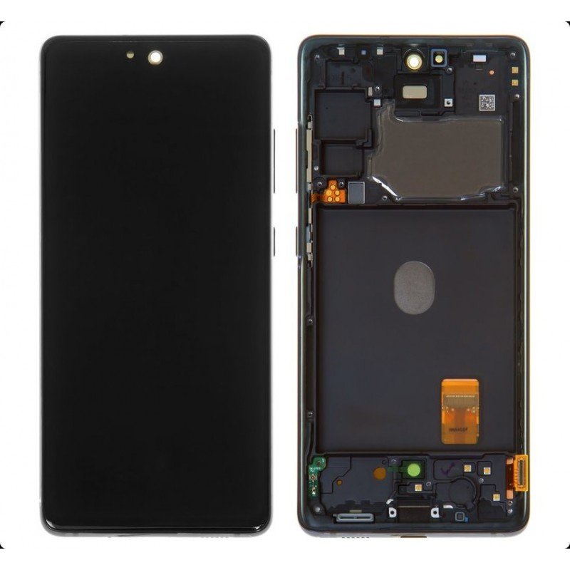 Ekranas Samsung G780 S20 FE su lietimui jautriu stikliuku ir rėmeliu juodas originalus (service