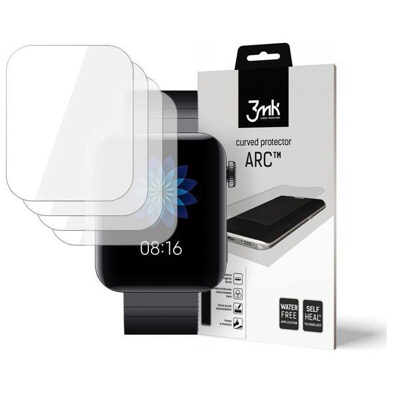 LCD apsauginė plėvelė 3MK Watch ARC Apple Watch 7/8 41mm 3vnt
