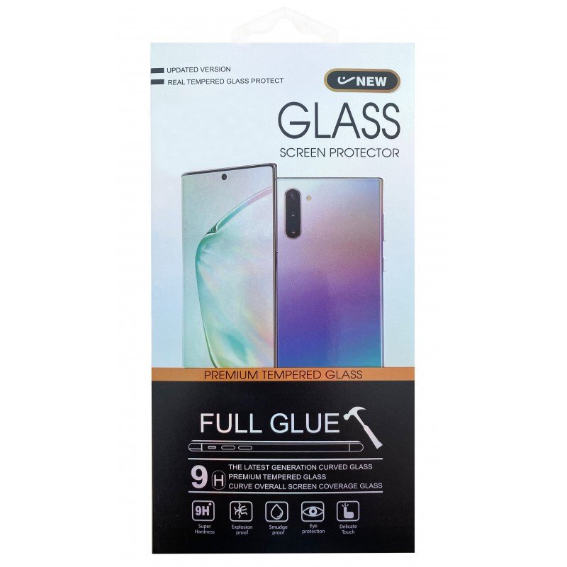 LCD apsauginis stikliukas 5D Cold Carving Samsung A125 A12 lenktas juodas