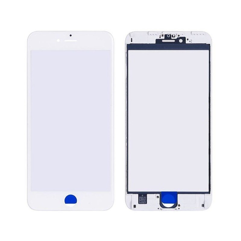 LCD stikliukas Apple iPhone 6 Plus su rėmeliu ir OCA baltas V2 ORG