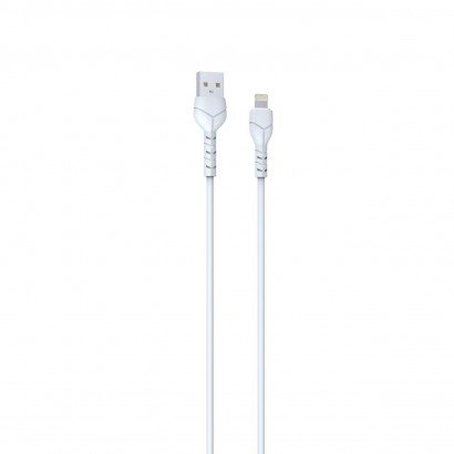 USB kabelis Devia Kintone Lightning 1.0m baltas 5V 2.1A