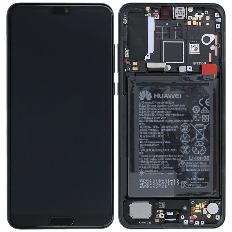 Ekranas Huawei P20 Pro su lietimui jautriu stikliuku juodas TFT HQ