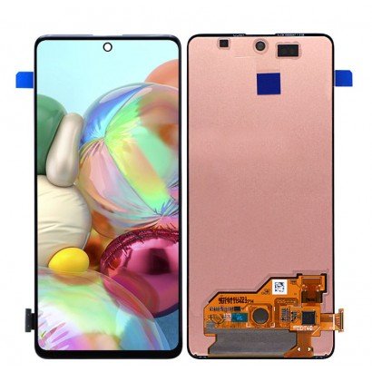 Ekranas Samsung A515 A51 su lietimui jautriu stikliuku ir rėmeliu juodas originalus (service pack)
