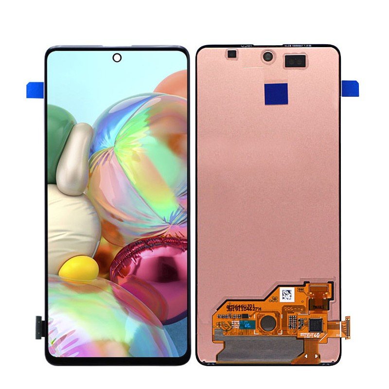 Ekranas Samsung A515 A51 su lietimui jautriu stikliuku ir rėmeliu juodas originalus (service pack)